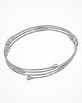 Bracciale in argento Crystal Flexi placcato rodio