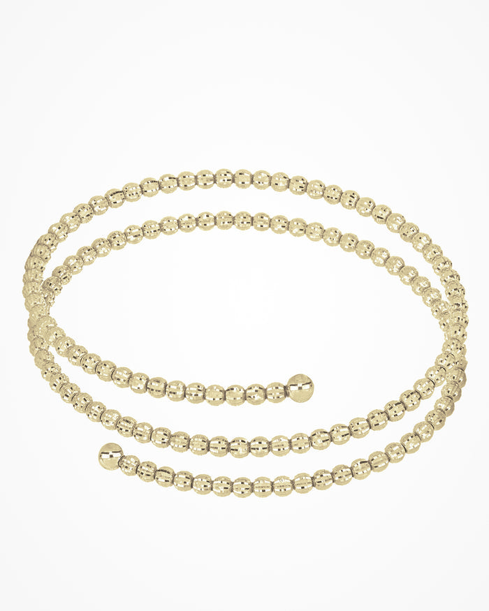 Bracciale in argento Crystal a molla placcato oro giallo