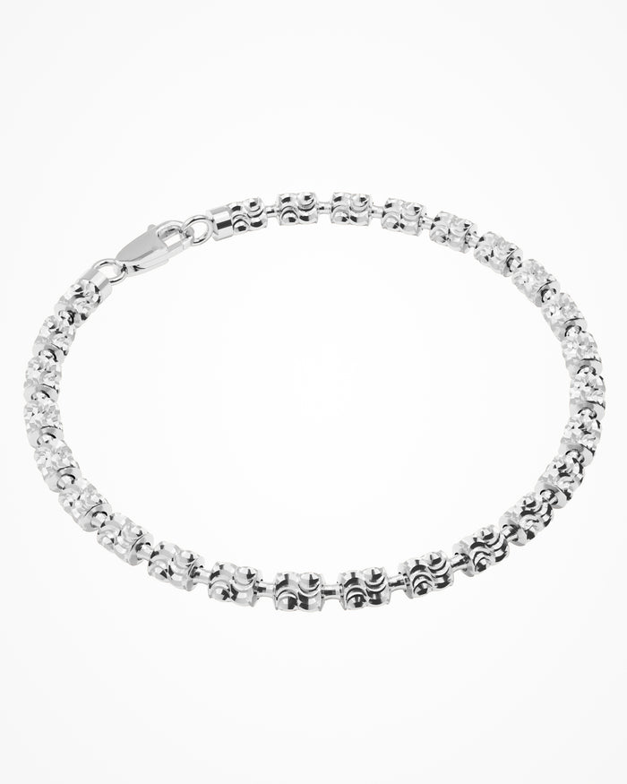 Bracciale in argento Barrel Typhoon 4 placcato rodio