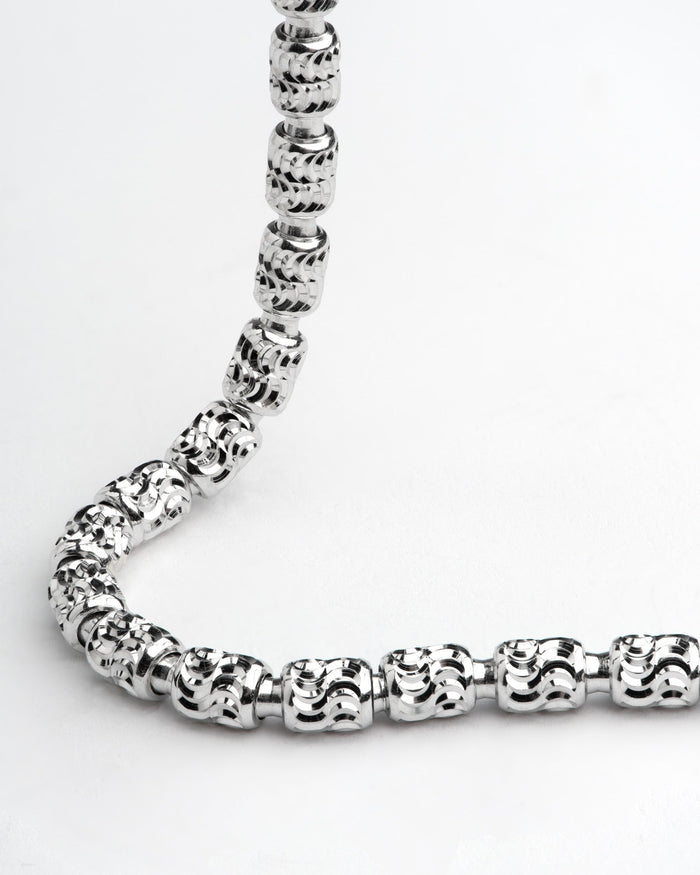 Dettaglio bracciale in argento Barrel Typhoon 4 placcato rodio