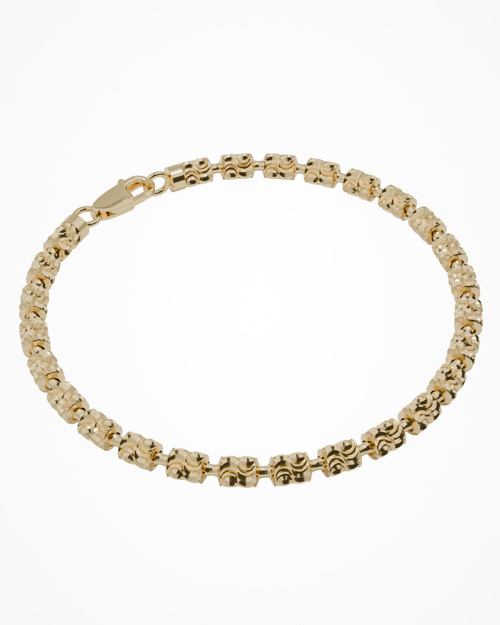 Bracciale in argento Barrel Typhoon 4 placcato oro giallo