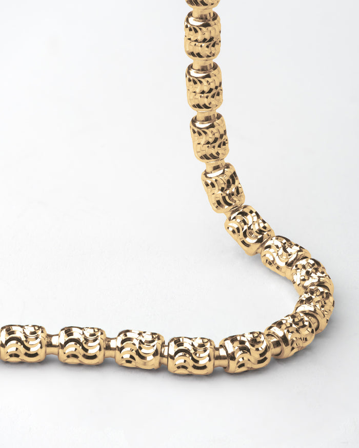 Dettaglio bracciale in argento Barrel Typhoon 4 placcato oro giallo