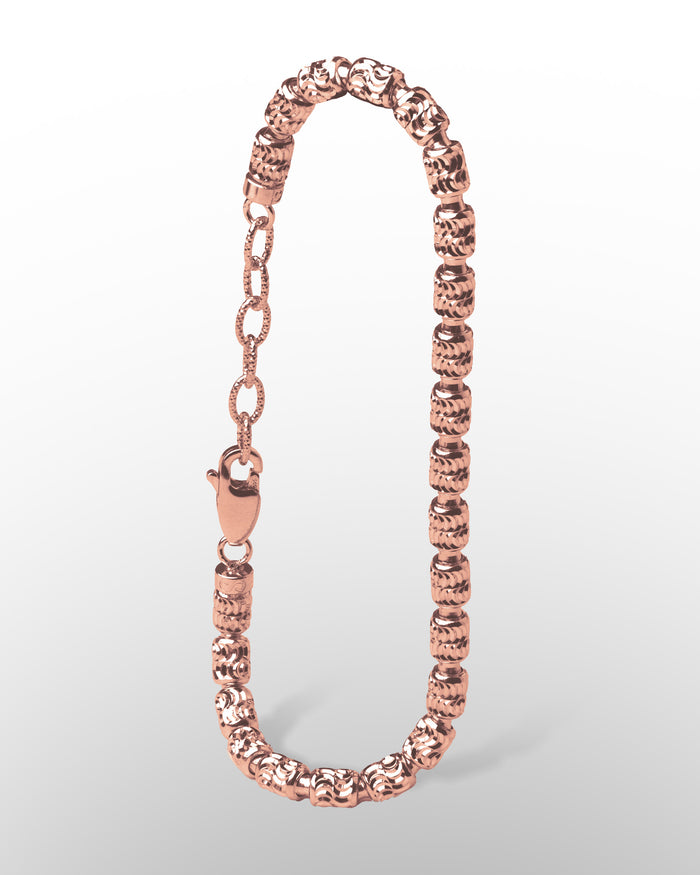 Bracciale in argento Barrel Typhoon 4 placcato oro rosa