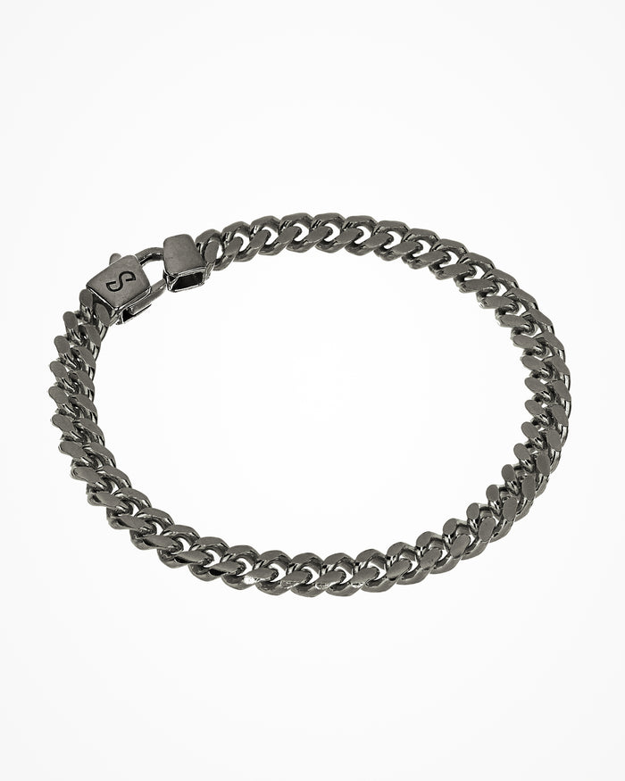 Bracciale in argento Bombe placcato gun metal