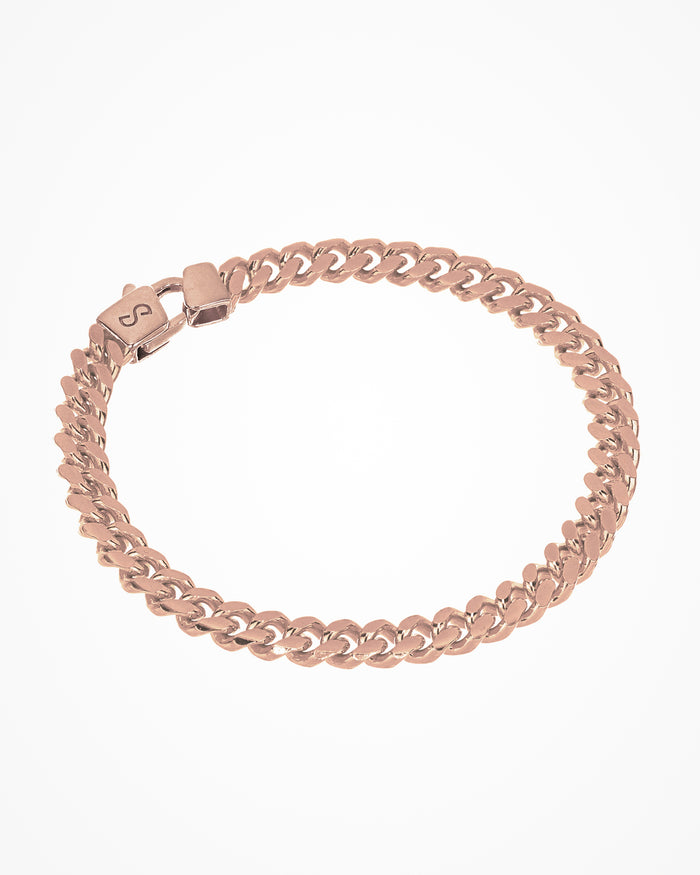 Bracciale in argento Bombe placcato oro rosa