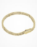 Bracciale in argento Crystal a 2 file placcato oro giallo