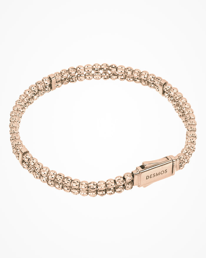 Bracciale in argento Crystal a 2 file placcato oro rosa