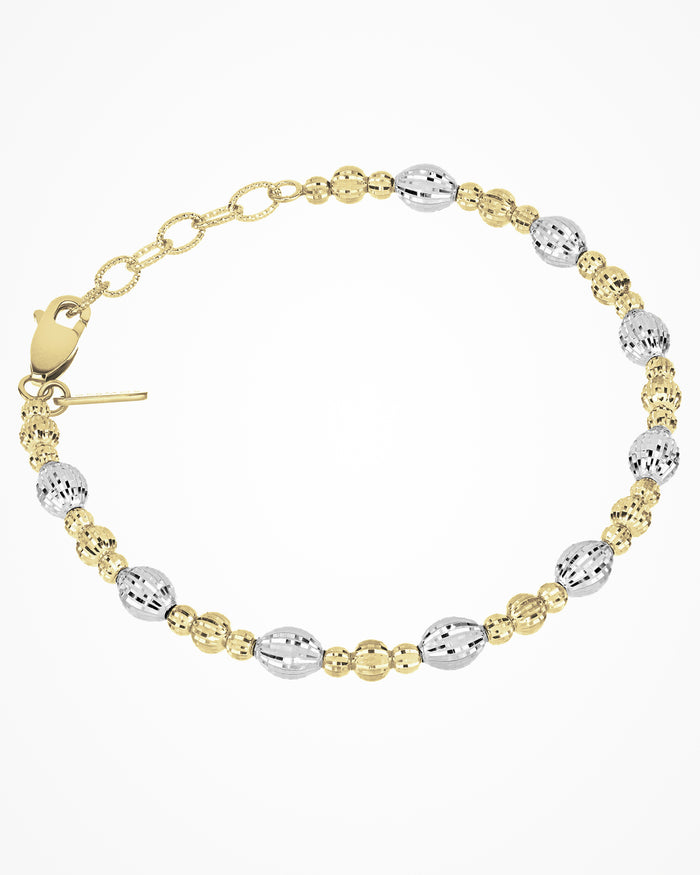 Bracciale Crystal 3 elementi in argento placcato oro giallo e rodio