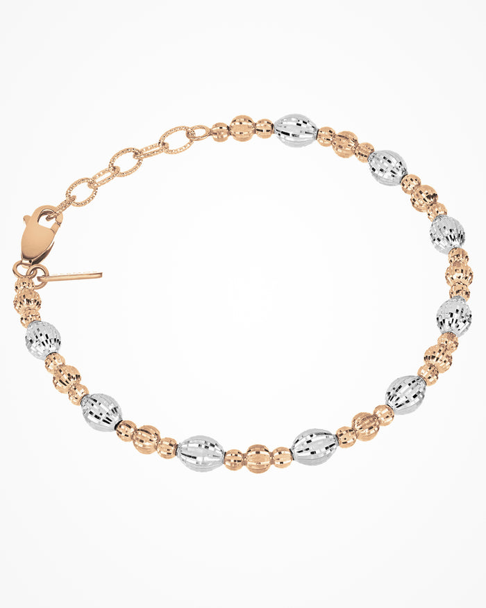 Bracciale Crystal 3 elementi in argento placcato oro rosa e rodio