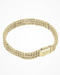 Bracciale in argento Crystal a 3 file placcato oro giallo