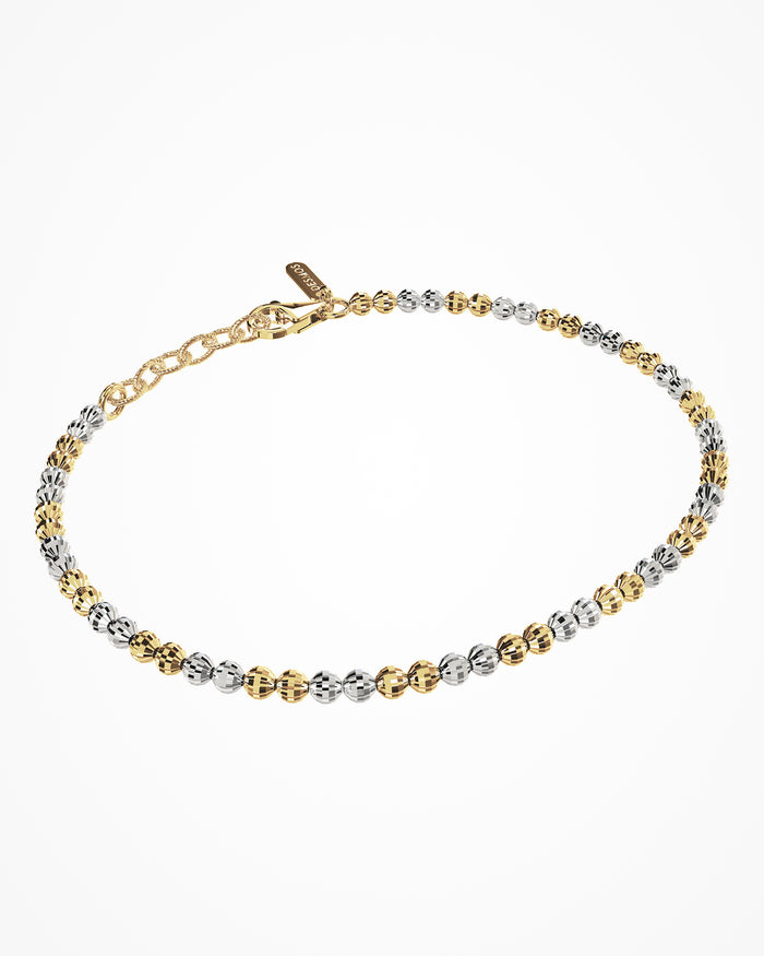Bracciale Crystal 3 in argento placcato oro e rodio