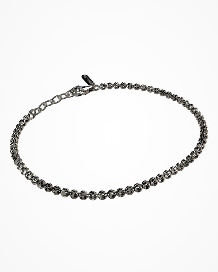 Bracciale Crystal 3 in argento placcata gun metal