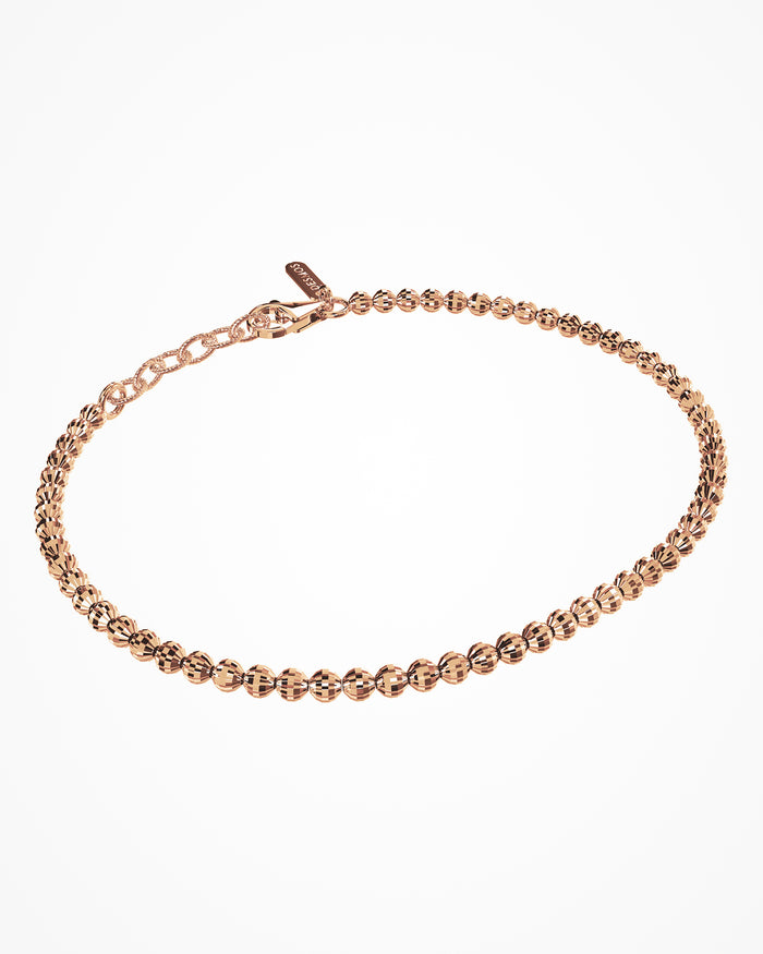 Bracciale Crystal 3 in argento placcata oro rosa