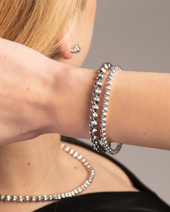 Bracciale Crystal 4 in argento placcato rodio