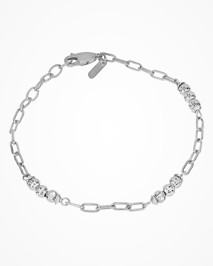 Bracciale Crystal Nova in argento con cristalli, placcato rodio, design elegante e luminoso con elementi raffinati