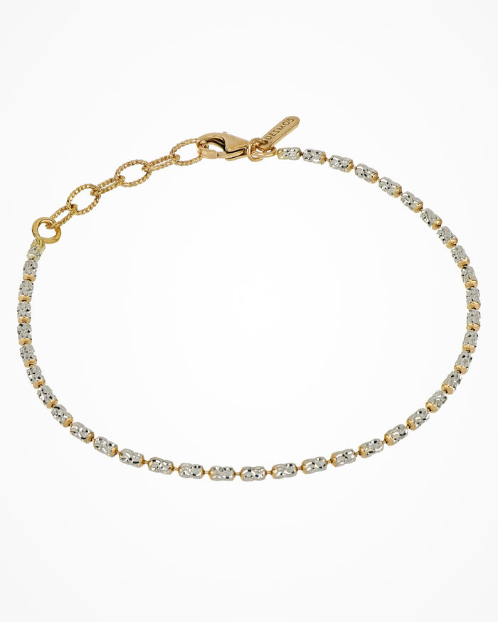 Bracciale Typhoon in argento con dettagli placcati in oro e rodio