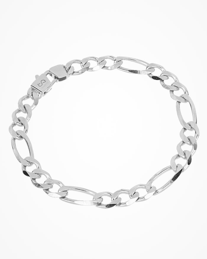 Bracciale in argento Figaro