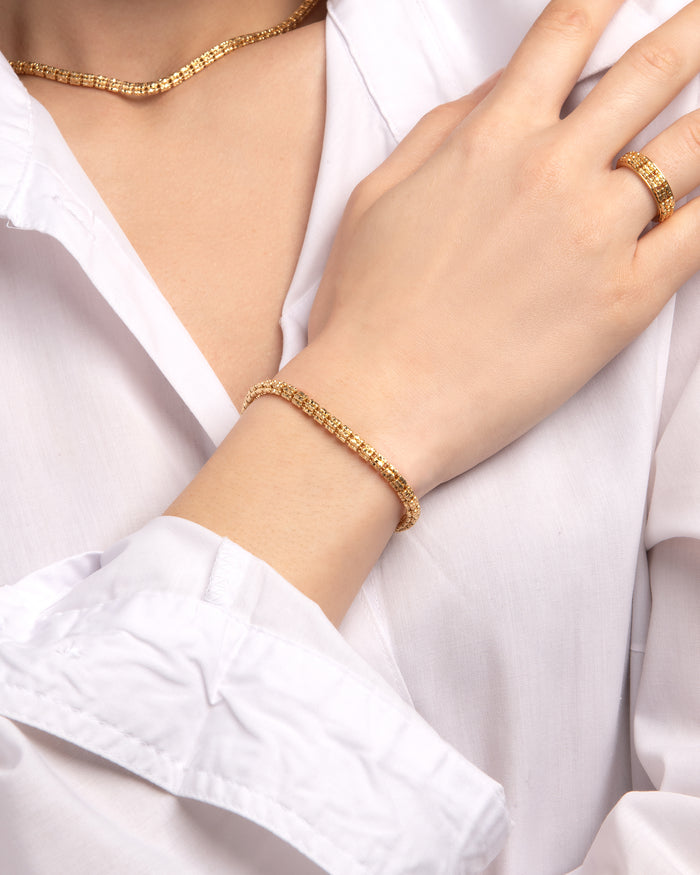 Bracciale Infinity World in argento placcato oro