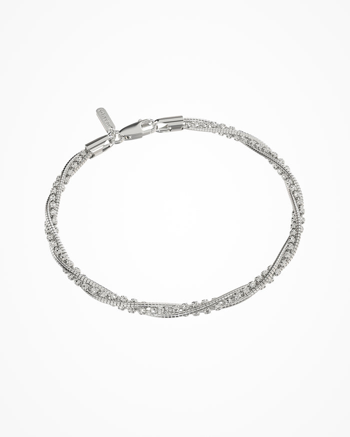 Bracciale Spring Circle in argento placcato rodio
