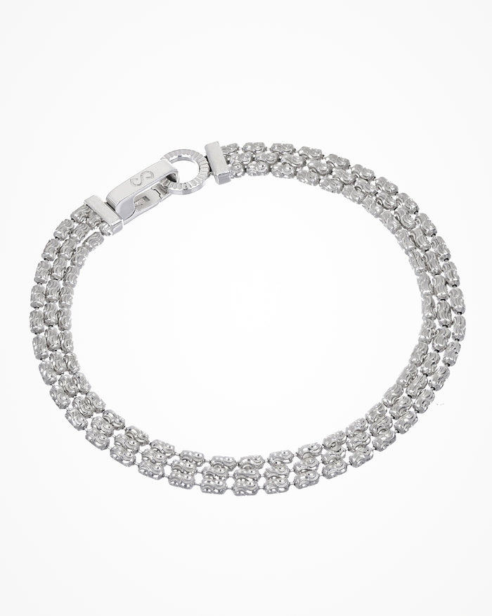 Bracciale Typhoon Eternity in argento placcato rodio