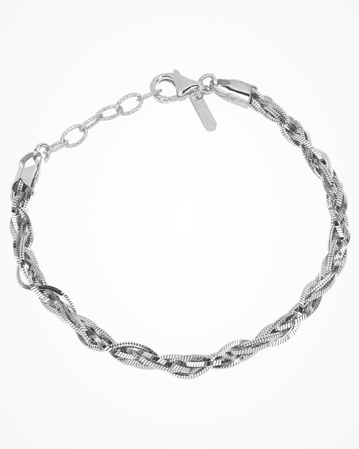 Bracciale in argento Weave