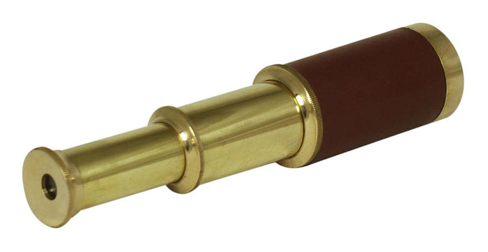 Brass Telescope & Brown Leather (6")