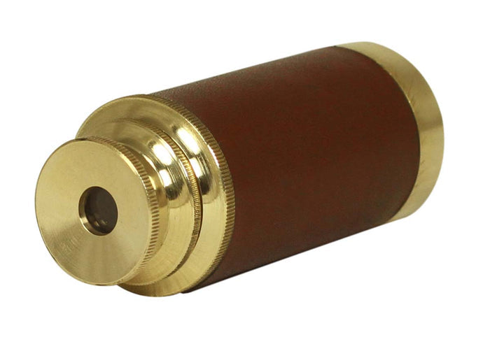 Brass Telescope & Brown Leather (6")