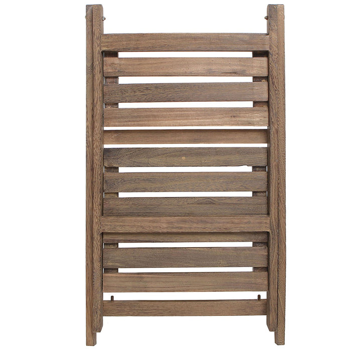 Brown 2-Tier Foldable Shelf Rack