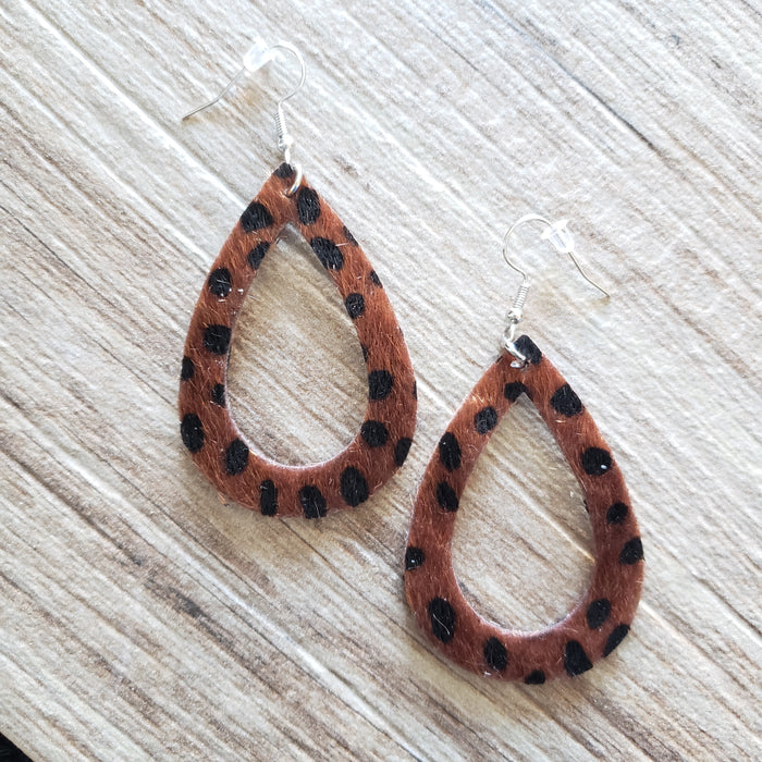 Brown Cheetah Earrings