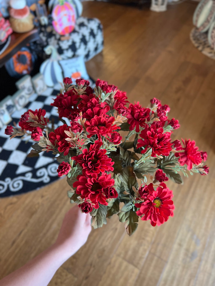Burgundy Faux Mum Bush