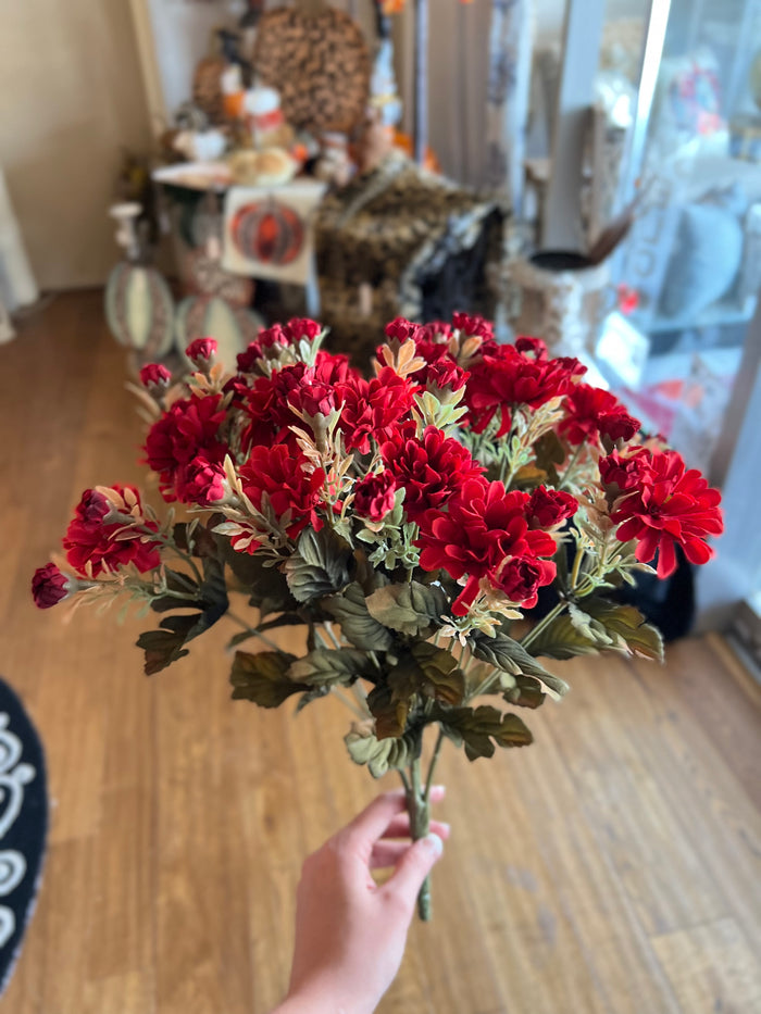 Burgundy Faux Mum Bush