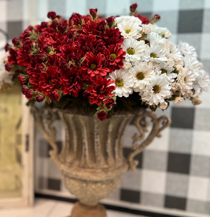 Burgundy Faux Mum Bush