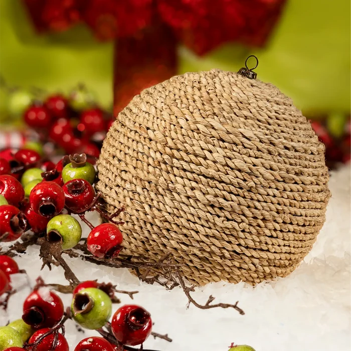 Burlap Round Ornaments