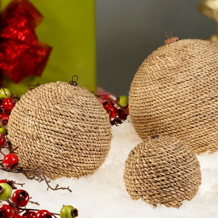 Burlap Round Ornaments