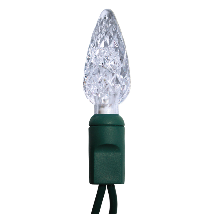 Dekra-Lite C6 Cool White Faceted LED Mini Lights