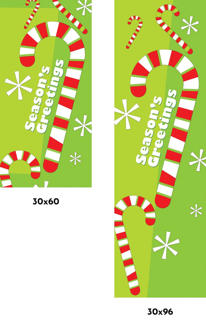 Candy Cane Blizzard Single Vinyl Banner Dekra-Lite