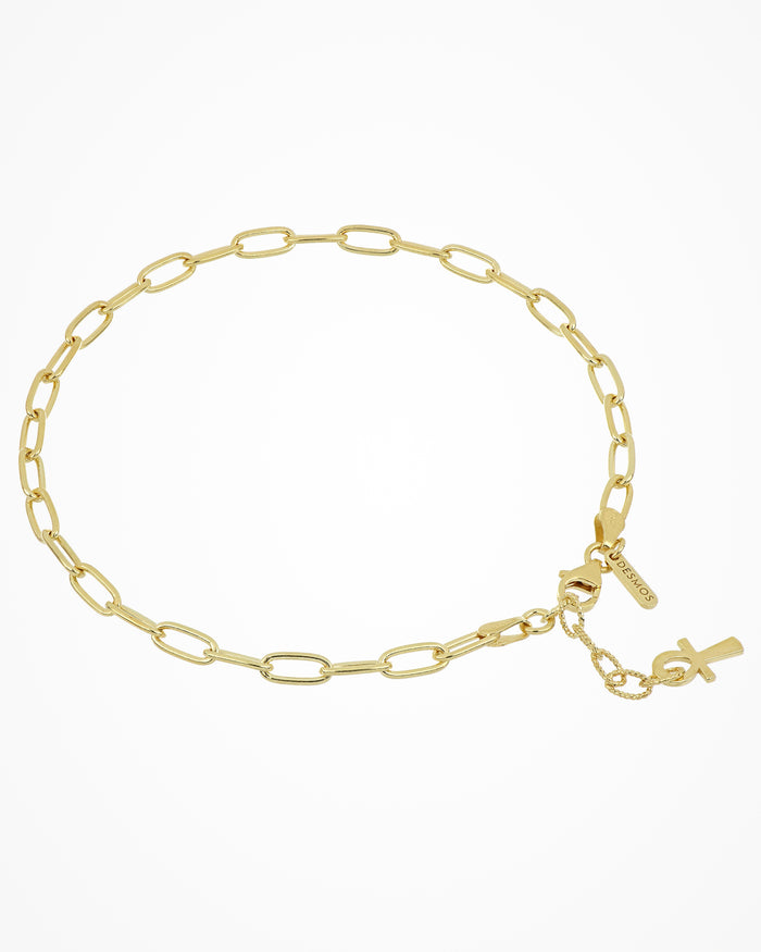 Cavigliera in argento Paper Clip