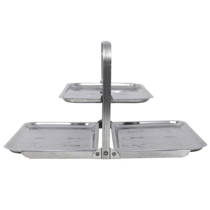 Vintage Chase Chrome Folding Tray Front | The Hour Shop
