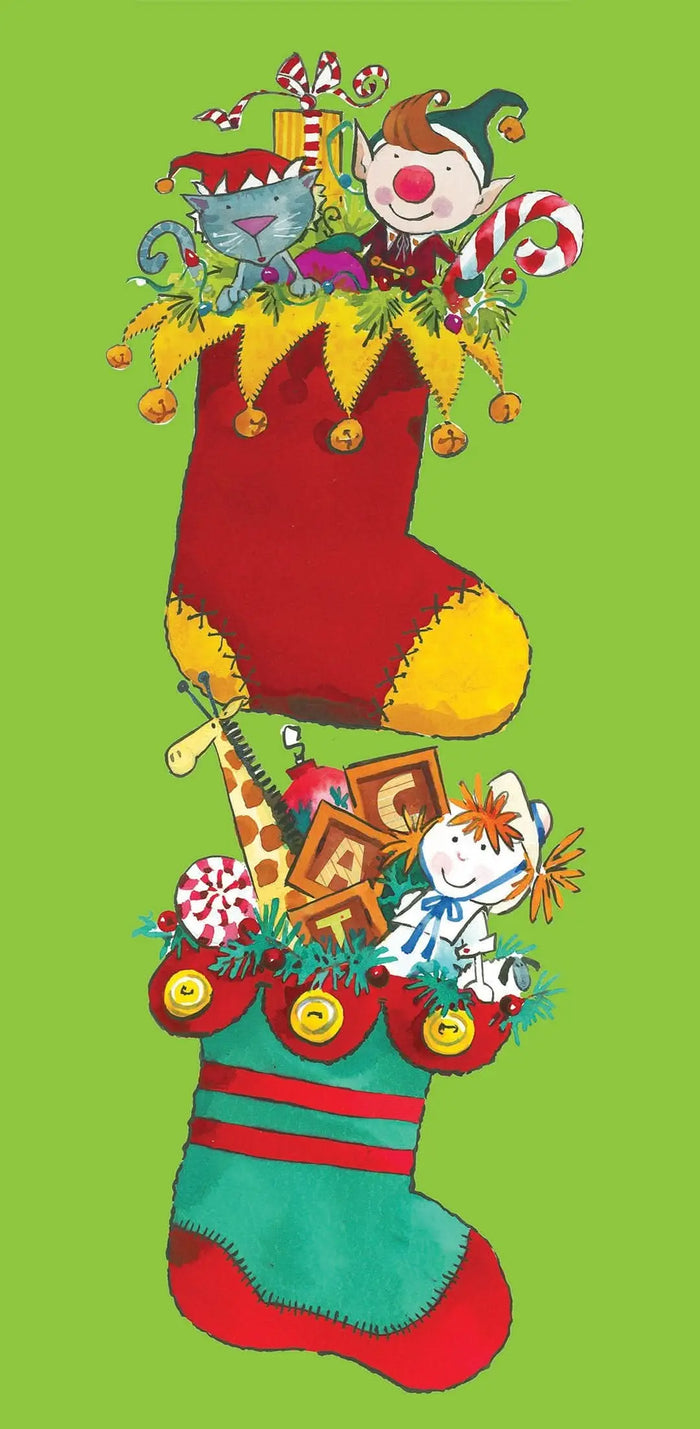 Cheerful Stocking Single Vinyl Banner Dekra-Lite