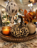 Cheetah Print Small Stuffed Pumpkin