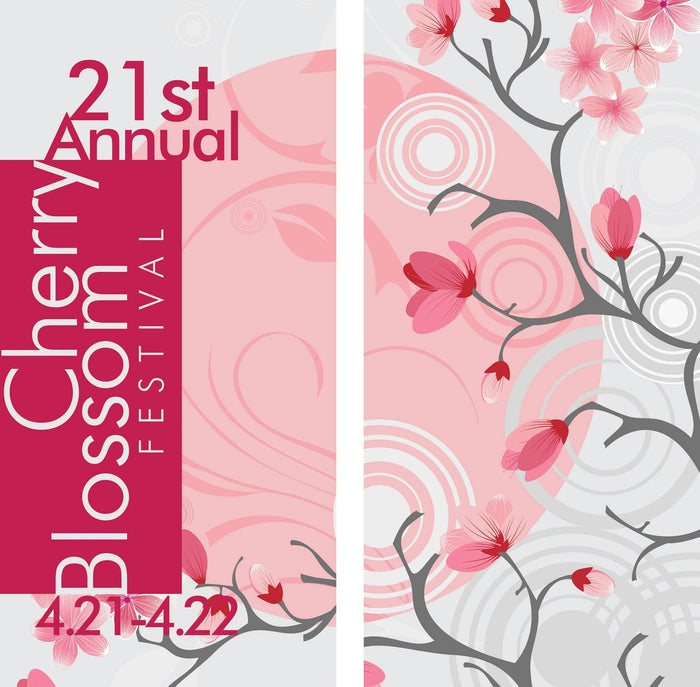 Cherry Blossoms Double Vinyl Banners Dekra-Lite