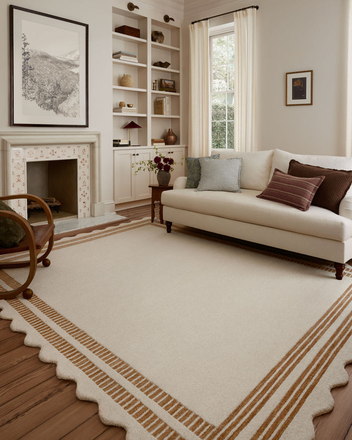 Chris Loves Julia Scottie Ivory Rust Area Rug - Rugs by Roo