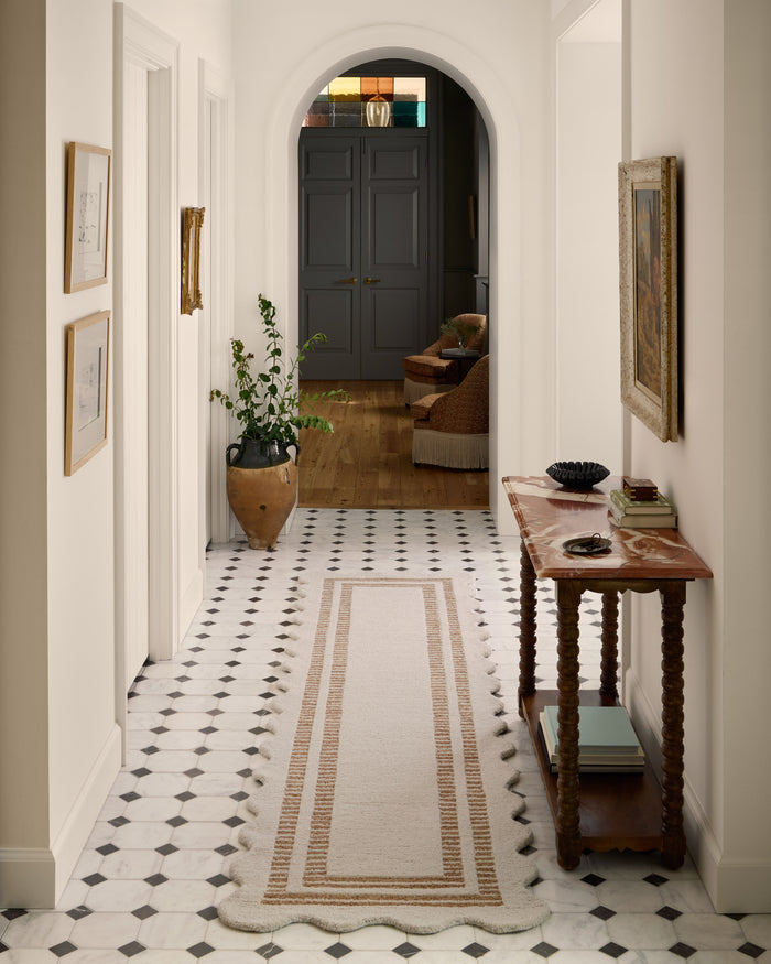 Chris Loves Julia Scottie Ivory Rust Area Rug - Rugs by Roo