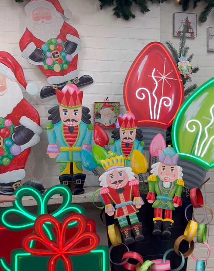 Christmas Neon Package Metal Stake Outdoor or Indoor