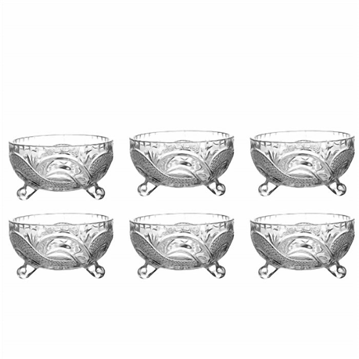 Clear Glass Drinking Set of 6, Crystal Style Water and Juice Glasses