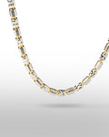 Collana in argento bicolore Barrel Pioneer placcata rodio e oro giallo