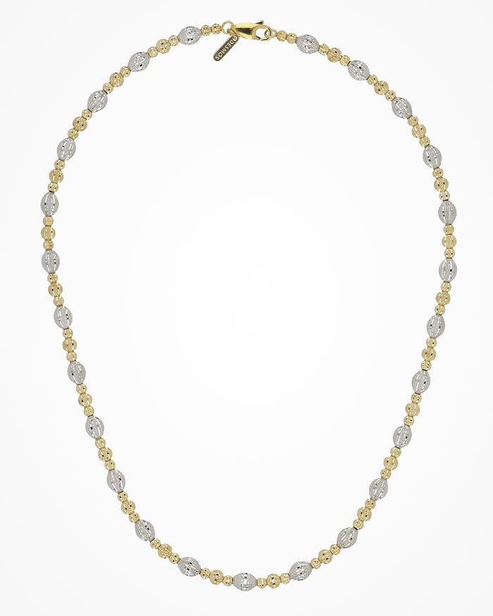 Collana Crystal 3 elementi in argento placcata oro giallo e rodio