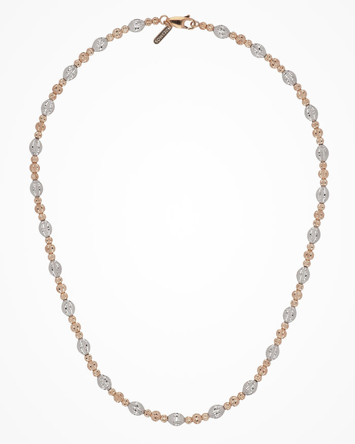 Collana Crystal 3 elementi in argento placcata oro rosa e rodio
