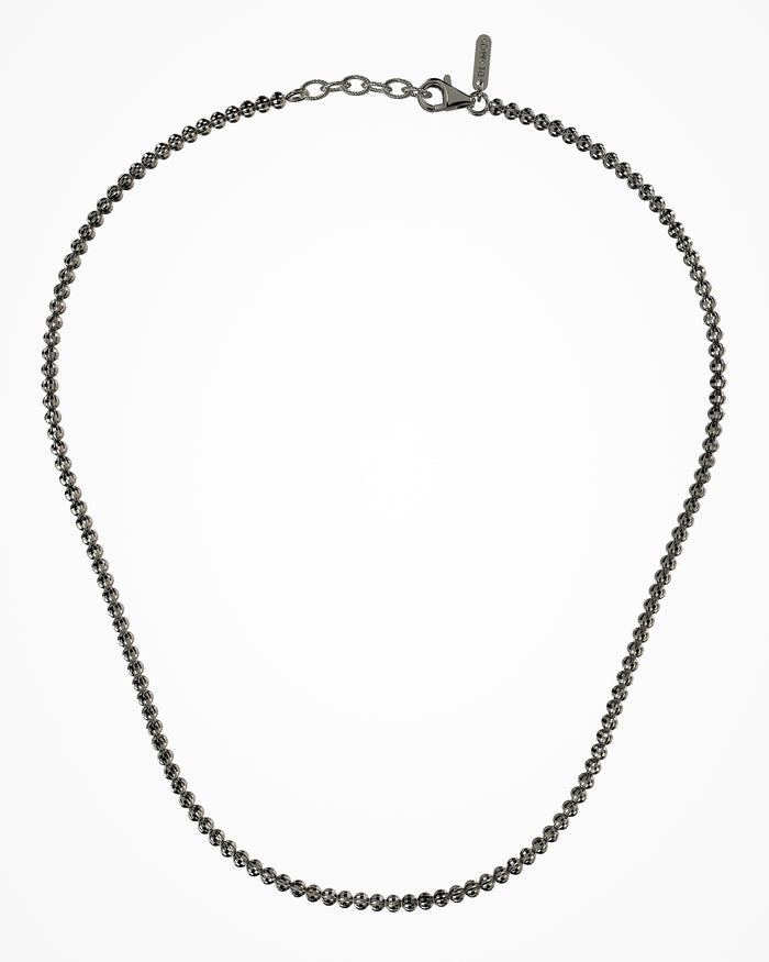 Collana Crystal 3 in argento placcata gun metal