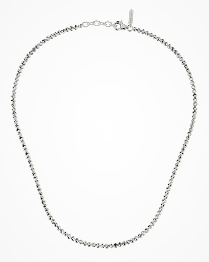 Collana Crystal 3 in argento placcata rodio